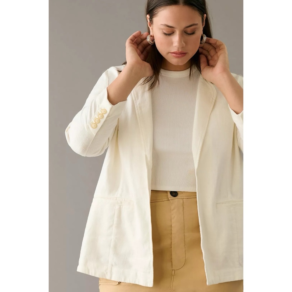 Anthropologie | Linen Tulip Blazer
